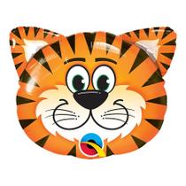 Balão de Festa Microfoil 14" 35cm - Tigre Sorridente - 1 unidade - Qualatex Outlet - Rizzo Balão de Festa Microfoil 14" 35cm - Tigre Sorridente - 1 unidade - Qualatex Outlet - Rizzo