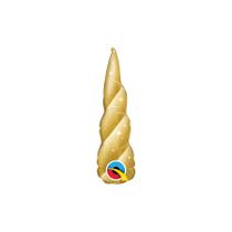 Balão de Festa Microfoil 14" 36cm - Chifre Dourado de Unicórnio - 1 unidade - Qualatex Outlet - Rizzo