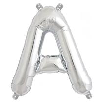 Balão de Festa Microfoil 16" 40cm - Letra A Prata - 1 unidade - Qualatex Outlet - Rizzo Balão de Festa Microfoil 16" 40cm - Letra A Prata - 1 unidade - Qualatex Outlet - Rizzo