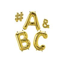 Balão de Festa Microfoil 16" 40cm - Letra Ouro - 01 Unidade - Qualatex - Rizzo Balões