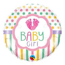 Balão de Festa Microfoil 18" 45cm - Baby Girl Love - 01 Unidade - Qualatex - Rizzo Balões