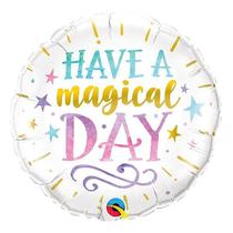 Balão de Festa Microfoil 18" 45cm - Have a Magical Day - 01 Unidade - Qualatex - Rizzo Balões