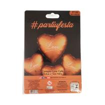 Balão de Festa Microfoil 18" 45cm - Love Café Fosco - 1 unidade - Rizzo Balão de Festa Microfoil 18" 45cm - Love Café Fosco - 1 unidade - Rizzo