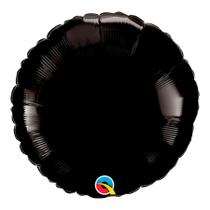 Balão de Festa Microfoil 18" 45cm - Redondo Preto Ônix Metalizado - 1 unidade - Qualatex - Rizzo