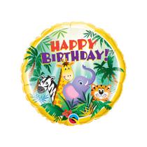 Balão de Festa Microfoil 18" 46cm - Happy Birthday Amigos da Selva - 1 unidade - Qualatex - Rizzo Balão de Festa Microfoil 18" 46cm - Happy Birthday Amigos da Selva - 1 unidade - Qualatex - Rizzo