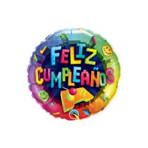 Balão de Festa Microfoil 18" 46cm - Redondo Feliz Cumpleaños Game - 1 unidade - Qualatex Outlet - Rizzo Balão de Festa Microfoil 18" 46cm - Redondo Feliz Cumpleaños Game - 1 unidade - Qualatex Outlet - Rizzo