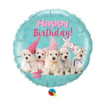 Balão de Festa Microfoil 18" Redondo - Birthday Cachorros Studio Pets - 01 un - Qualatex - Rizzo
