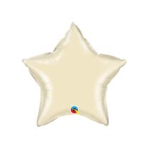 Balão de Festa Microfoil 20" 51cm - Estrela Marfim Perolado Metalizado - 1 unidade - Qualatex Outlet - Rizzo Balão de Festa Microfoil 20" 51cm - Estrela Marfim Perolado Metalizado - 1 unidade - Qualatex Outlet - Rizzo