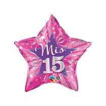 Balão de Festa Microfoil 20" 51cm - Estrela Solto Mis 15 Rosa - 1 unidade - Qualatex Outlet - Rizzo Balão de Festa Microfoil 20" 51cm - Estrela Solto Mis 15 Rosa - 1 unidade - Qualatex Outlet - Rizzo