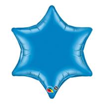 Balão de Festa Microfoil 22" 55cm - Estrela de 6 Pontas Azul Safira - 1 unidade - Qualatex Outlet - Rizzo Balão de Festa Microfoil 22" 55cm - Estrela de 6 Pontas Azul Safira - 1 unidade - Qualatex Outlet - Rizzo