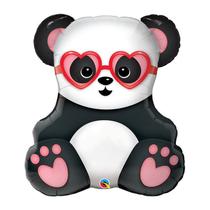 Balão de Festa Microfoil 32" 81cm - Panda Apaixonado - 01 Unidade - Qualatex - Rizzo Embalagens