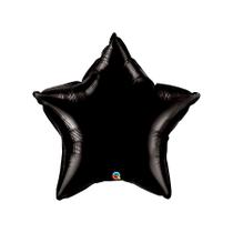 Balão de Festa Microfoil 36" 91cm - Estrela Preto Onix Metalizado - 1 unidade - Qualatex Outlet - Rizzo