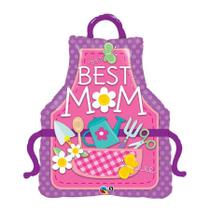 Balão de Festa Microfoil 41" 104cm - Avental Best Mom - 1 unidade - Qualatex Outlet - Rizzo Balão de Festa Microfoil 41" 104cm - Avental Best Mom - 1 unidade - Qualatex Outlet - Rizzo