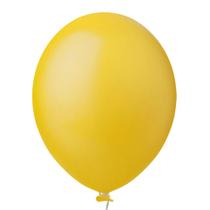Balão de Festa Redondo Amarelo nº9 23cm - 50 Un