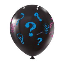 Balão de Festa Redondo Profissional Látex Decorado - 11" 28cm - Chá Revelaçã 25 Unidades - Art-Látex