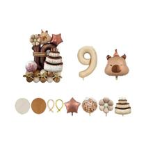 Balão De Folha De Alumínio De Aniversário Com Tema De Capivara, 44 Peças, Para Festa Infantil E Chá