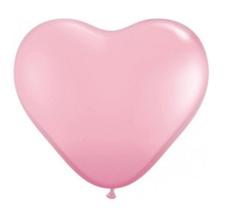 Balão de Látex 150 Formato De Coração Rosa 20" 50 cm 1 und Happy Day