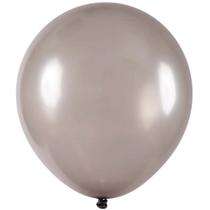 Balão de Látex Metalizado Prata - 12 Polegadas - 24 Unidades