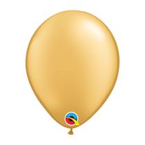 Balão de látex ouro 9 polegadas unitário qualatex 43686u