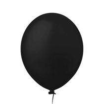 Balão de Látex Preto - 5 Polegadas - 50 Unidades