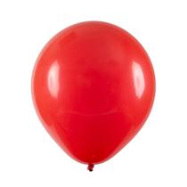 Balão de Látex Redondo Liso Vermelho 9 Polegadas 50 Unidades