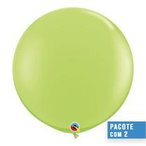 Balão de látex verde lima 3 pés pc 2 unidades qualatex 43660