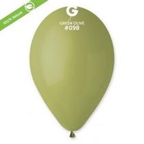 Balão de látex verde oliva standard 12 polegadas pc 50 unidades gemar 119800