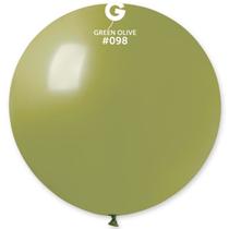 Balão de látex verde oliva standard 31 polegadas pc 5 unidades gemar 959864