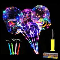 Balão De Led 20 Unidades + Com Pilhas e 24 Polegadas Luz