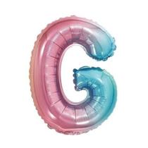 Balão de Letra Gigante Metalizada Multicolor - 75 cm