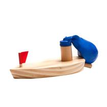 Balão de madeira Barco movido a água crianças água jogando brinquedos de banho crianças presente mesa de presente