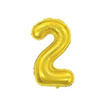 Balão De Número Grande Dourado Metalizado 40cm Balão De Número Grande Dourado Metalizado 40cm