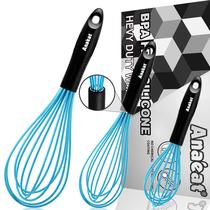 Balão de silicone Whisk Anaeat para utensílios de cozinha antiaderentes azuis