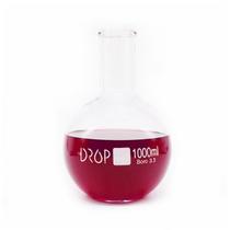 Balão de Vidro Fundo Chato 1000ml - Drop - Unidade