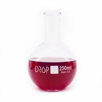 Balão de Vidro Fundo Chato 250ml - Drop - Unidade - Drop Glass