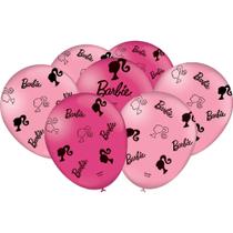Balão Decorativo Bexiga Temática Festa Aniversário Comemoração - Barbie - 25 Unidades - Festcolor