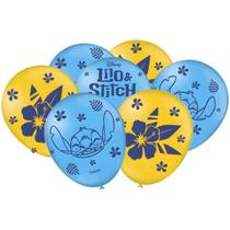 Balão Decorativo Bexiga Temática Lilo e Stitch Live Action Aniversário - 25 Unidades - Festcolor