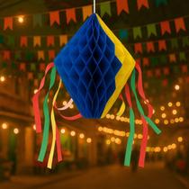 Balão Decorativo Festa Junina Julina São João Pendurar Papel Seda Colorido Fitinha Quermesse Arraia Caipira