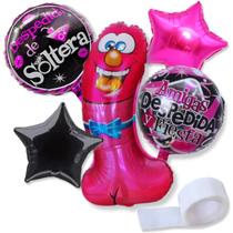Balão Despedida De Solteira, Kit Despedida De Solteira Decoração 5 Balões Grandes 100 Pontos Cola Adesiva Chá Llngerie