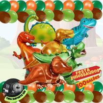 Balão Dinossauro Metalizado, Balão Bexiga, Kit 6 Balões Dinossauros Metalizados + 140/190 Balões Bexiga, Festa Jurássica Balão Dinossauro Metalizado, Balão Bexiga, Kit 6 Balões Dinossauros Metalizados + 140/190 Balões Bexiga, Festa Jurássica