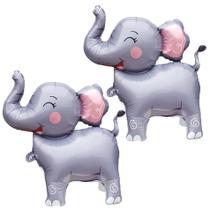 Balão DOINIDAMI Elefante 63cm 3D Safari na Selva 2 unidades Balão DOINIDAMI Elefante 63cm 3D Safari na Selva 2 unidades