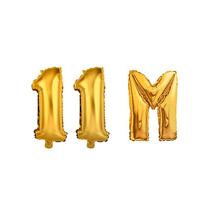 Balão Dourado Metalizado Comemore Seguidores 11M Instagram