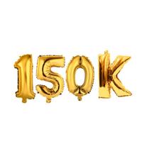 Balão Dourado Metalizado Comemore Seguidores 150k Instagram - RT