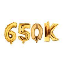 Balão Dourado Metalizado Comemore Seguidores 650k Instagram - RT