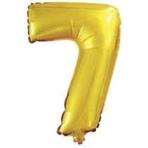 Balão Dourado Número 7 - 28 Polegadas = 71cm - Gala Balão Dourado Número 7 - 28 Polegadas = 71cm - Gala