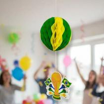 Balão Enfeite Bola Papel Brasil Copa Festa Decoração Variado Taça Balão Enfeite Bola Papel Brasil Copa Festa Decoração Variado Taça