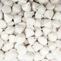 Balão Facetado 12x14mm Pingente Branco 500pçs 500g Bijuteria Balão Facetado 12x14mm Pingente Branco 500pçs 500g Bijuteria