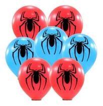 Balão Festa Homem Aranha Bexiga Decorada p/ Aniversario Spider Man Nº11 c/ 25 Unidades - Happy Day