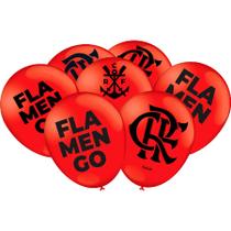 Balão - Flamengo Vermelho e Preto - 25 unidades - Festcolor - Rizzo