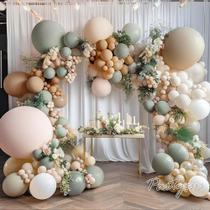 Balão Garland Partycus Dusty Green Nude Stuffed